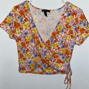 Forever 21 Floral Crop Top